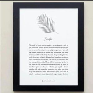 Bryan Anthonys - Breathe Illustration With Meaning 5x7 Framed Print - Black